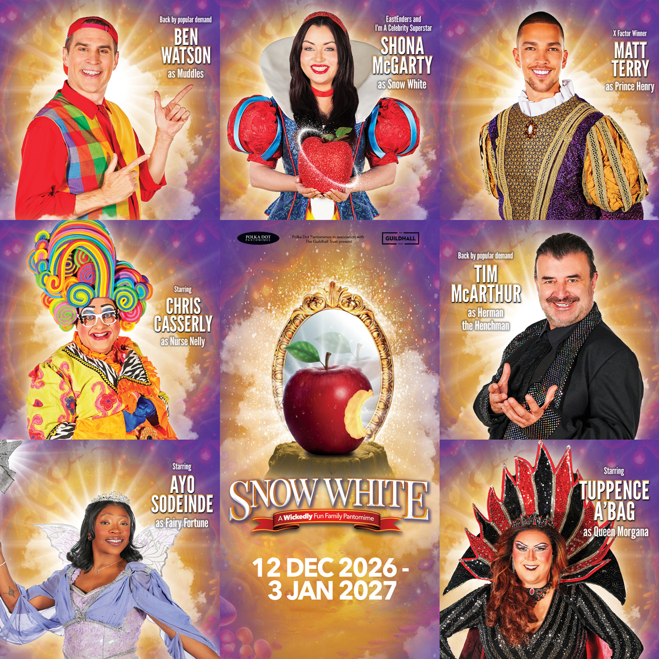 Snow White pantomime cast 2026